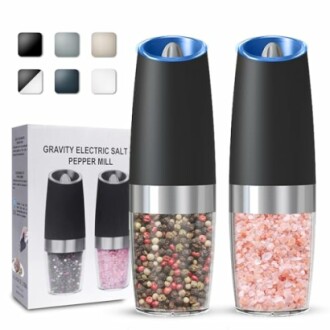 UNNEES Gravity Electric Salt and Pepper Grinder