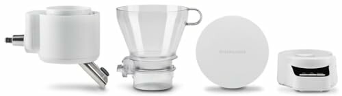 KitchenAid mixer attachments including a grinder and sifter.