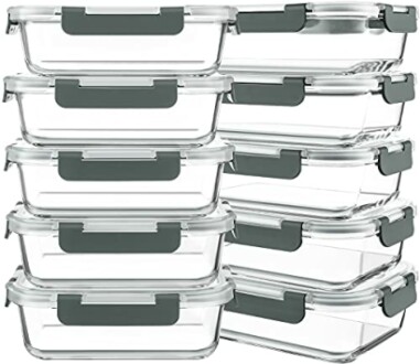 KOMUEE Glass Meal Prep Containers